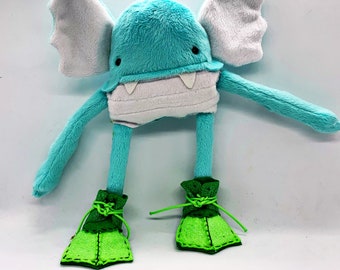 Kids Toys plush Stuffed Seaglinz teal