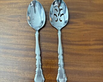 Oneida Community SATINIQUE Stainless Steel Serving Utensils – 2 Piece Set MCM
