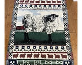 Vintage Sheep Tapestry Throw Blanket Cottagecore Farmhouse Wall Hanging