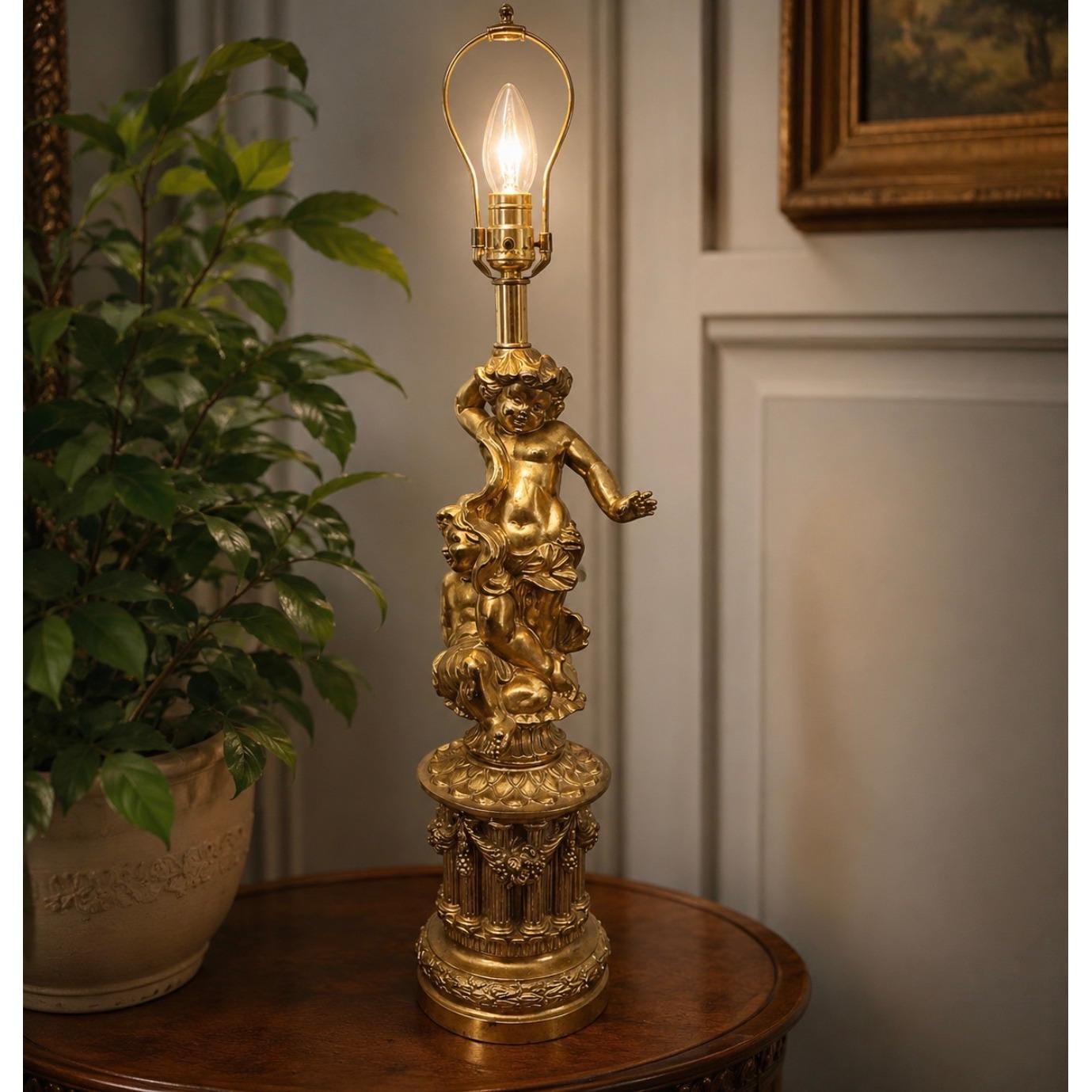 Bronze vintage lamp ブロンズ ヴィンテージ レトロ Vintage Bronze Table Lamps - Etsy
