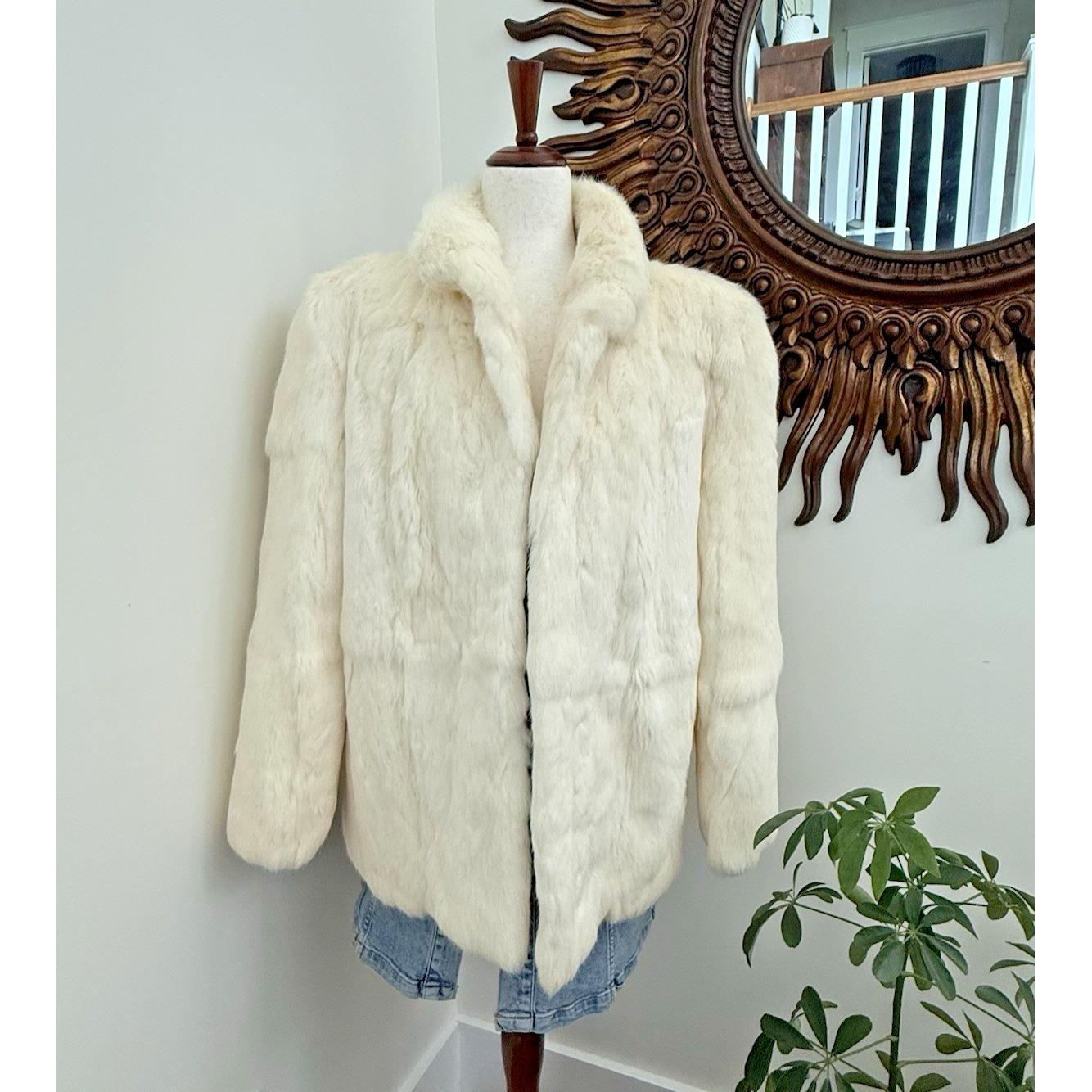 80s Rabbit Fur Coat - Etsy