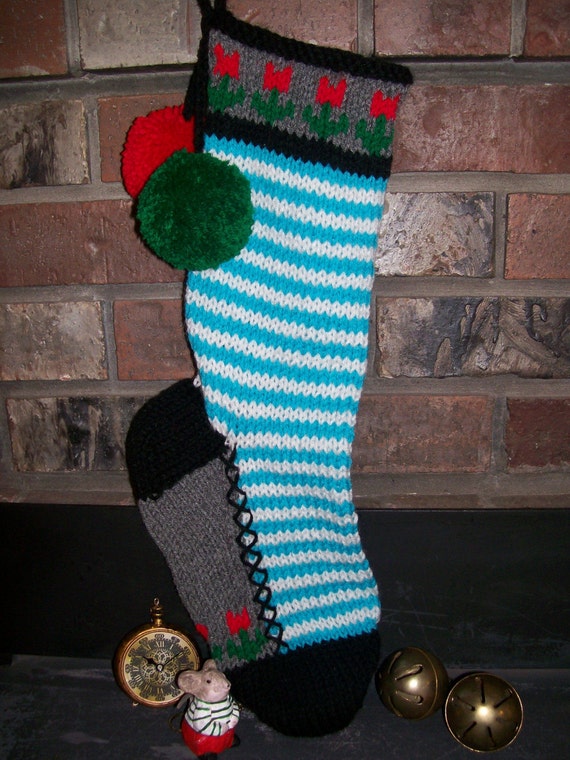 Turquoise stocking for christmas Clearance