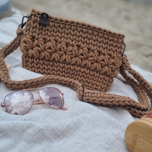 Crossbody bag, crocheted bag, shoulder bag, women&#39;s bag, bodycross bag, cotton bag, handmade