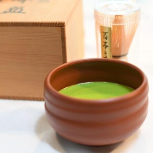 Set chasen de matcha, comida de imitación, muestra de comida, japonés, hecho a mano, decoración de interiores