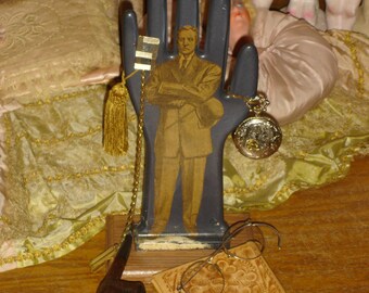 Vintage Glove Mold Dresser Valet Jewelry Display Teddy