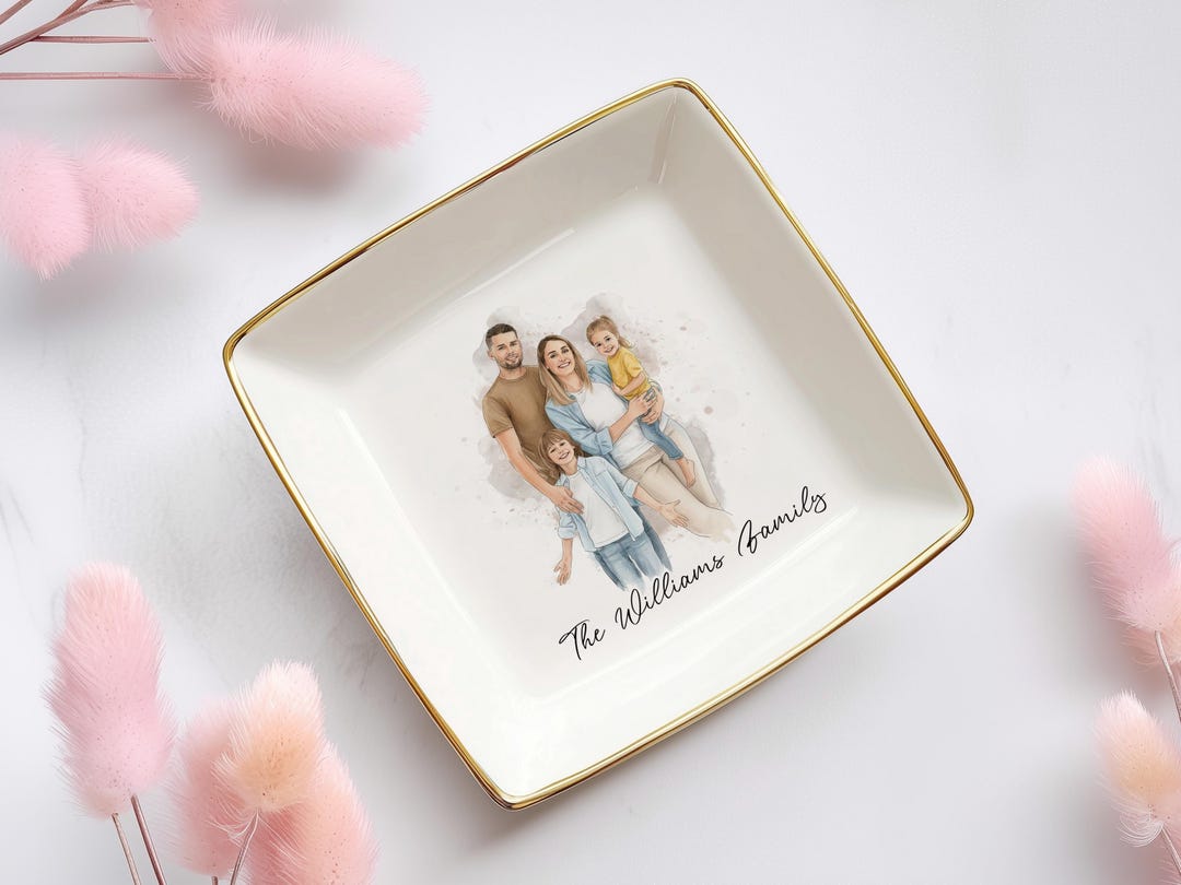 Personalized Photo Ring Dish, Custom Photo Jewelry Dish, Mothers Day ...
