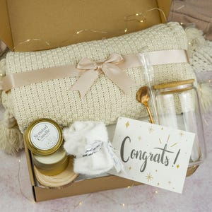 Hug In A Box, Encouragement Gift, Hygge Gift Box, Mom Gift Set, Cozy Care Package, Self Care Basket, Blanket Gift Box, Thinking Of You Box