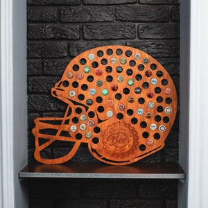 Beer cap holder personalized, Bottle cap collector, Football beer cap collector, Beer cap display, Bottle cap holder, Bottle cap wall art