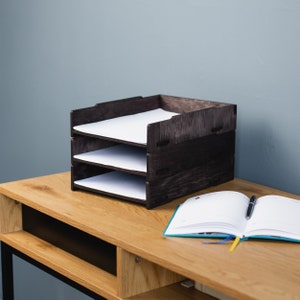Paper tray desk organizer, Office desk organizer, Letter tray for desk, Office file holder, Document organizer, Paper sorter, File shelf