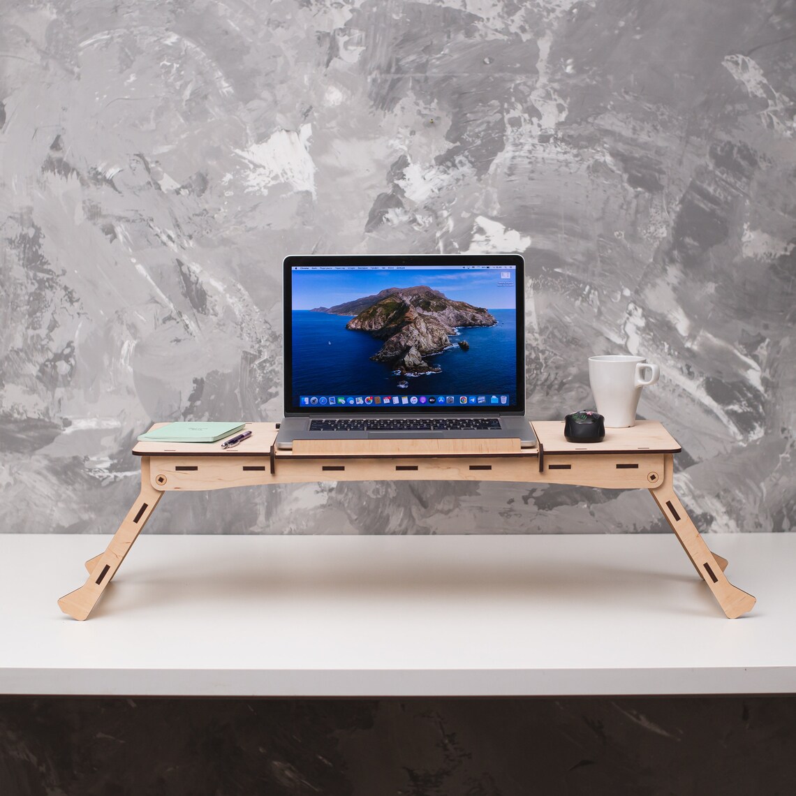 Timber Computer Stand Foldable Laptop Stand Wood, Laptop Bed Tray, Wood Laptop Stand ...