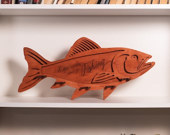 Custom fishing rod rack, Custom fishing rod holder, Fishing rod wall decor, Rod wall mount, Fishing rod display stand, Fishing pole rack