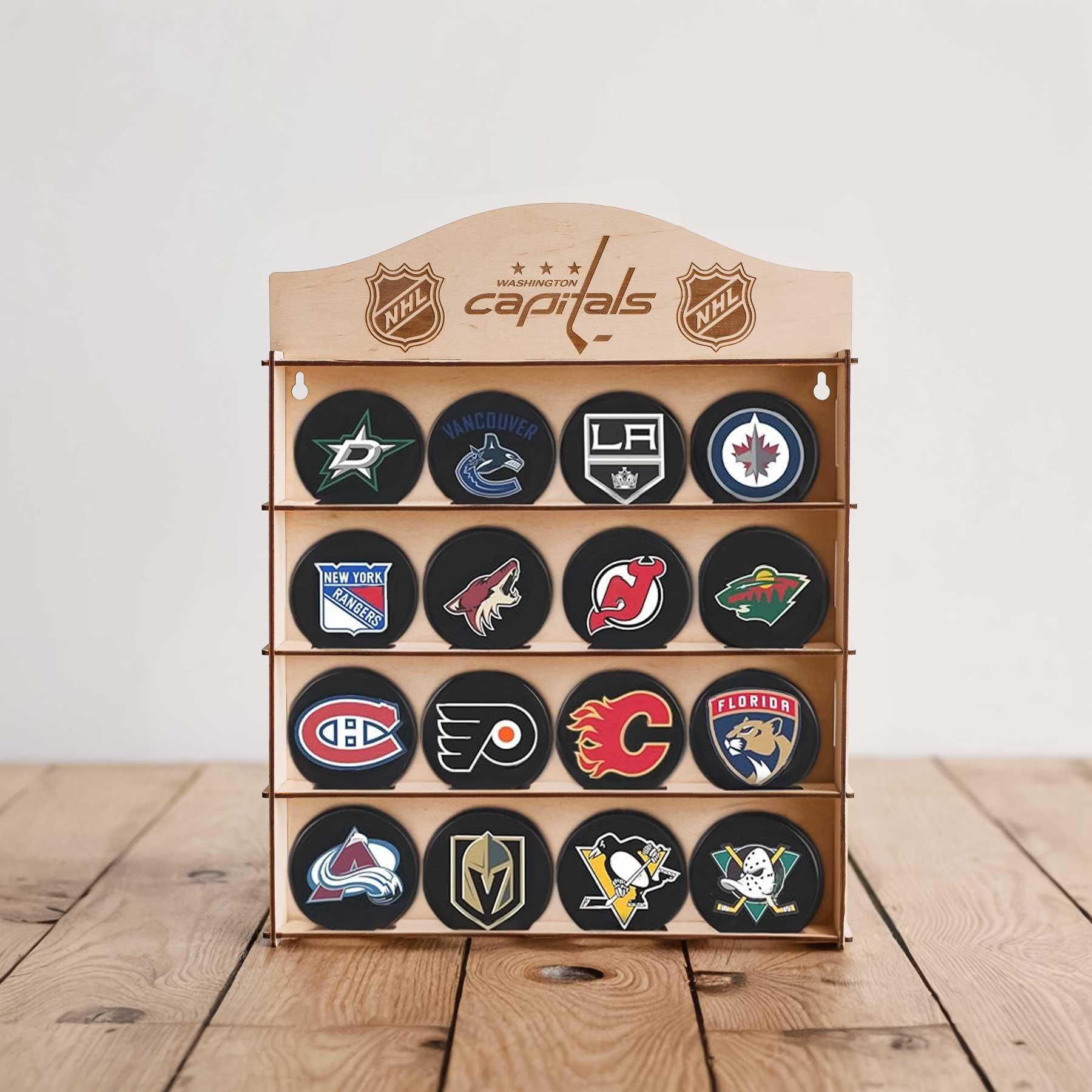thumbnail image 2 of Wall Mount Puck Holder 12-Puck Hockey Display Case - Wall Mount Shadow Box For Hockey Puck Collection Wall Mount Puck Case 2 of 10