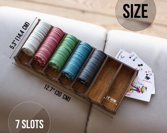 Plateau pour jetons de poker, Support pour jetons de poker, Support pour jetons de poker, Rangement pour jetons de poker, Support pour jetons de casino, Accessoires de jeux de société, Organiseur de