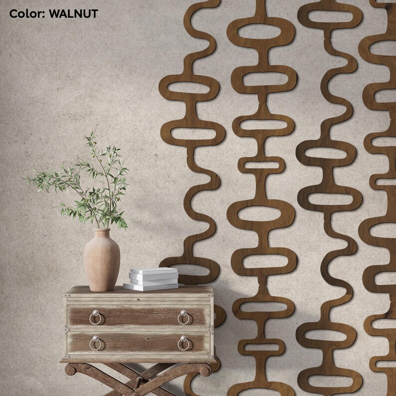 Mid Century Wall Panel Tile, 3D Wall Panels, Retro 70s Wall Art, 3d ...
