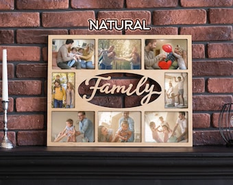Custom collage picture frame, Wood collage frame, Personalized collage picture frame, Family collage frames, Photo frame for multiple photos