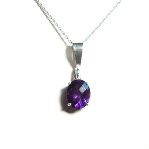 Amethyst sterling silver pendant and chain image 5