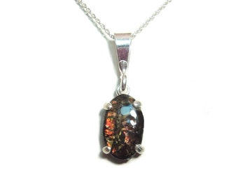 Ammolite Sterling Silver Pendant with chain