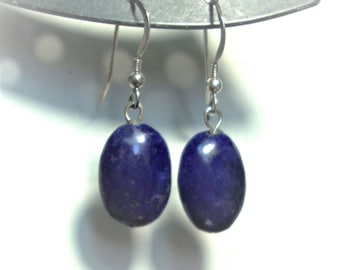 Lapis Lazuli sterling silver dangle earrings