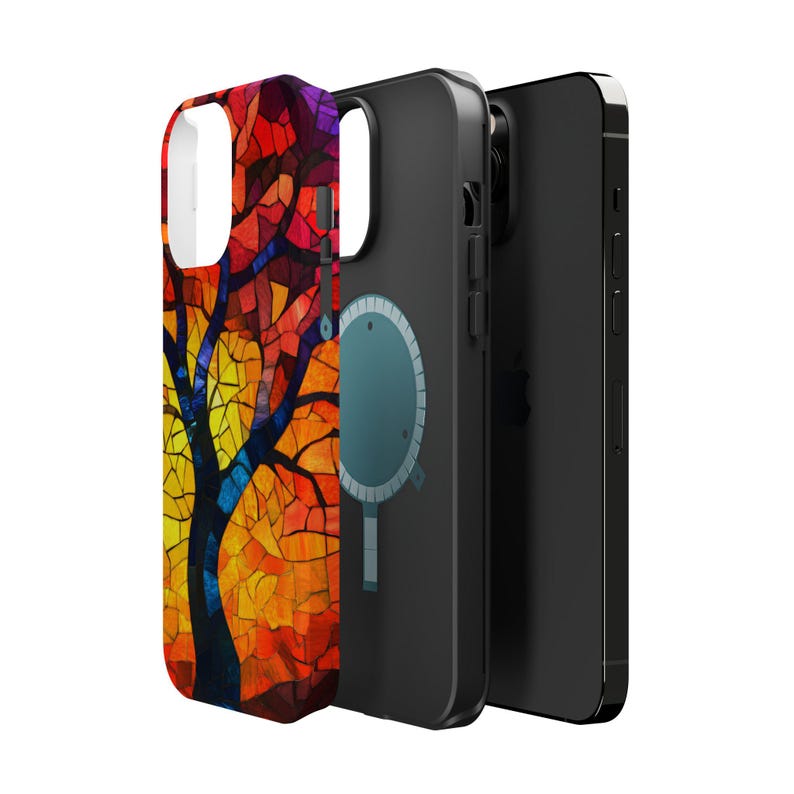 Vibrant Mosaic Tree Design Magsafe iPhone Case Etsy UK