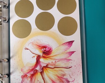 Sonnentanz, Sparchallenge zum Rubbeln, A6 Binder, Umschlagmethode, Budget, Sparen