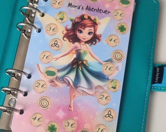 Mora's Abenteuer, Sparspiel für A6 Binder, Umschlagmethode, Budgetieren