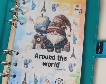 Around the world, Sparspiel für A6 Binder, Umschlagmethode, Budgetieren