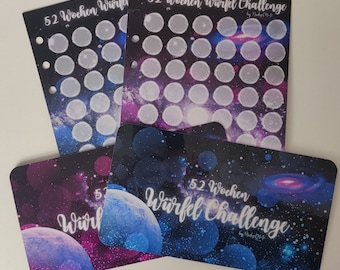 52 Wochen Würfel Challenge für A6 Binder, Sparchallenge