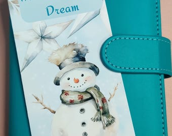 Klappkarte, White Christmas Dream für A6 Binder, Sparchallenge