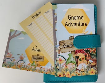 Sparspiel-Klappkarte Gnome Adventure für A6 Binder, Sparspiel, Sparchallenge
