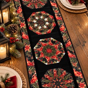 Holiday Cardinals Pre-Cut Kaleidoscope Quilt Kit – Christmas Wall Hanging
