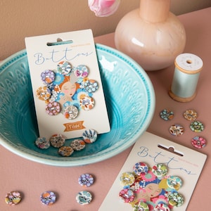 Tilda Button Kit: Colorful Sewing Embellishments for Crafting, Dressmaking & DIY Projects