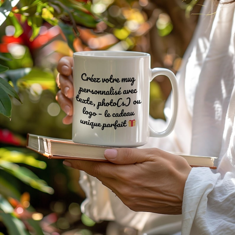 Personalized coffee mug - Custom mug with name or message - Original gift mug for men and women - Customizable text - Gift idea image 2