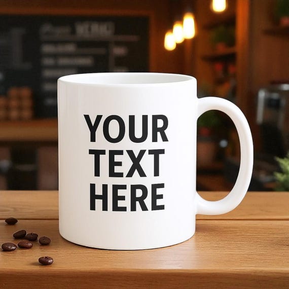 Tasse à café personnalisée - Mug personnalisé avec prénom ou message – Tasse cadeau original femme homme  – Texte au choix – Idée cadeau