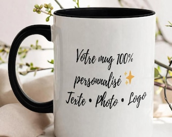 Personalized Colorful Mug – Original Gift for Men, Women, Teachers, Couples – Mug with Name or Message – Unique Colorful Gift Idea