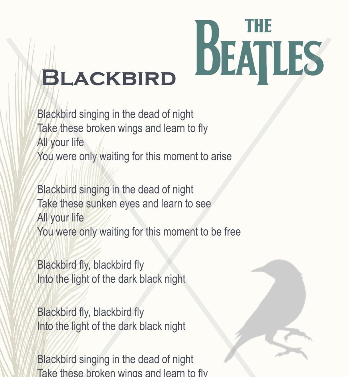 The Beatles' original lyrics
