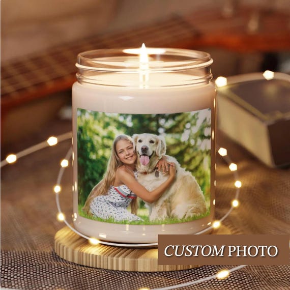 Custom Photo Candle Family Photo Gift Personalized Photo Birthday Gift Scented Candle Anniversary Gift Picture Candle Graduation Gift Idea