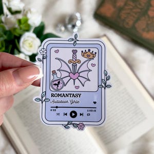 Romantasy Audiobook Sticker | Cute Bookish Merch | Accessories | Kindle Sticker | Book Lover Gift | Reader E-Reader