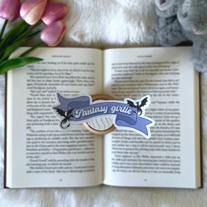 Fantasy Girlie Banner Sticker | Cute Bookish Merch | Accessories | Kindle Sticker | Book Lover Stickers Gift | E-Reader Sticker | Bookworm