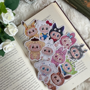 Cute Plush Trinkets Holographic Sparkling Sticker | Cute Bookish Merch | Accessories | Kindle Sticker | Book Lover Gift | Reader E-Reader