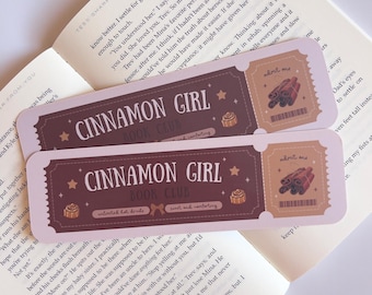 Marcador de Páginas do Clube do Livro Cinnamon Girl | Presente para Amantes de Livros | Produtos para Leitores e Apreciadores de Literatura