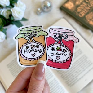 Honig und Marmelade Aufkleber | Süßer Bücherwurm Merch | Zubehör | Kindle Sticker | Buch Liebhaber Aufkleber Geschenk | E-Reader Aufkleber