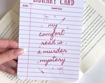 Wkładka do etui na czytnik e-booków My Comfort Read is a Murder Mystery | Przezroczysta wkładka do etui na czytniki e-booków | Prezenty książkowe | Akcesoria do czytników Kindle