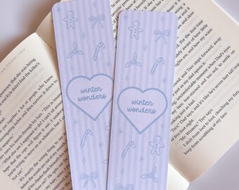 Winter Wonders Bookmark | Book Lovers Present | Bookish Bookworm Gift Merch
