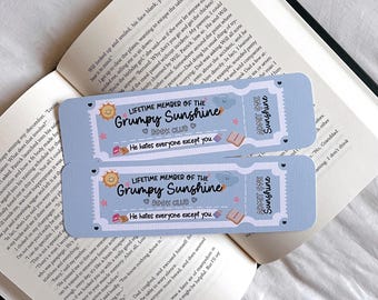 Club de lectura Grumpy x Sunshine / Marcapáginas