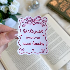 filles veulent juste lire des livres | Merchandising livresques mignons | Accessoires | Sticker Kindle | Cadeau autocollants amoureux des livres | Sticker liseuse