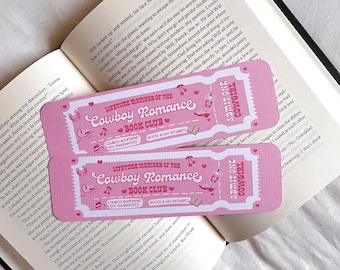 Marcapáginas del club de lectura de romance de vaqueros