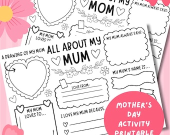 Mother's Day Questionnaire: 'All About My Mum' Printable (Digital Download)