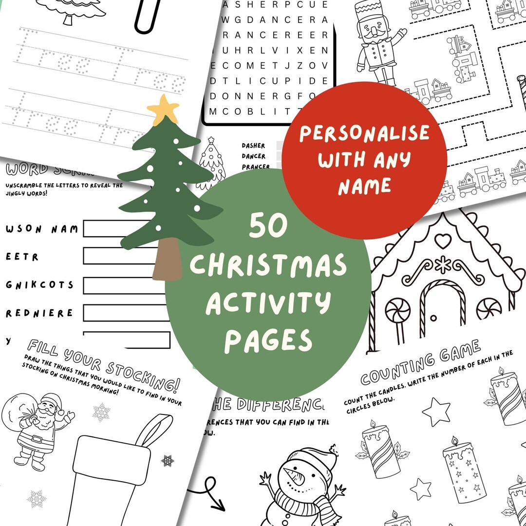 Christmas Colouring Activity Pages - Christmas Printable Colouring ...