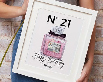 Personalized Birthday Money Holder Gift, Custom Cash for Kids Teens Adults (Digital download)