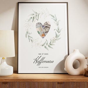 Geldgeschenk Hochzeit Poster | Eukalyptus Hochzeitsgeschenk |   Einzigartige Hochzeits-Andenken |  DIY Hochzeit Geldhalter